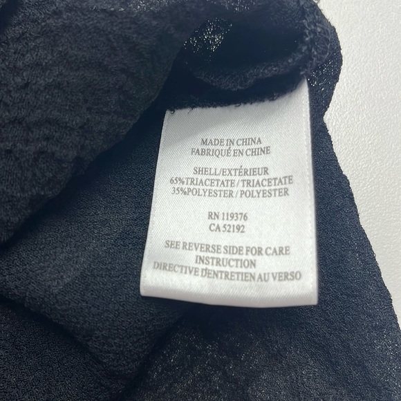 Helmut Lang top asymmetrical sheer black sleeveless crinkled medium top minimal - Picture 10 of 10